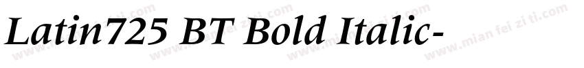 Latin725 BT Bold Italic字体转换